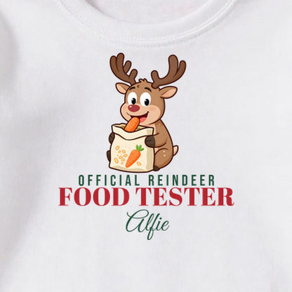 Reindeer Food Tester personalised print close-up