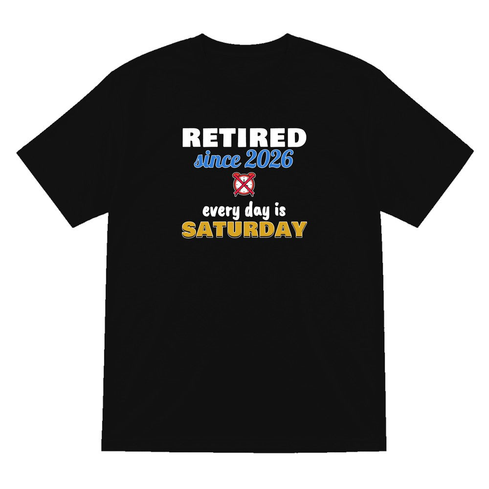 Personalised Retired Since Year T-Shirt laid flat