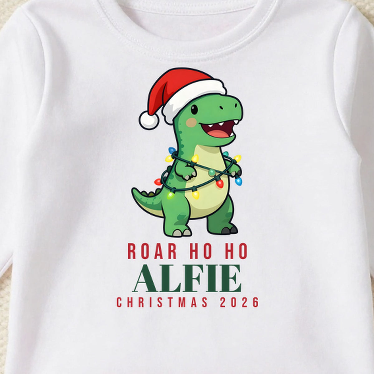 Roar Ho Ho Dinosaur personalised print close-up