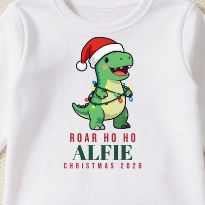 Roar Ho Ho Dinosaur personalised print close-up