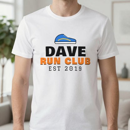 Personalised Run Club T-Shirt & Sweatshirt T-Shirt in White, worn, our photo