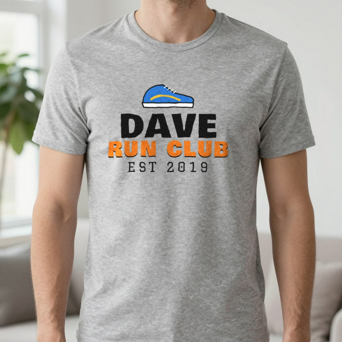 Personalised Run Club T-Shirt & Sweatshirt T-Shirt in Sport Grey, worn, our photo