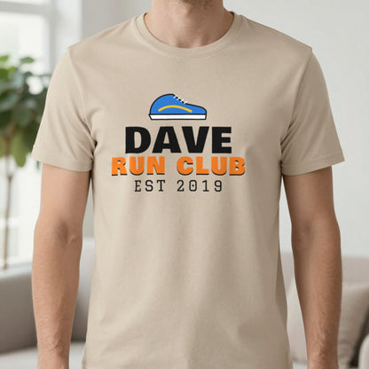 Personalised Run Club T-Shirt & Sweatshirt T-Shirt in Sand, worn, our photo