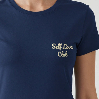 Self Love Club Sweatshirt, adult t-shirt in navy, embroidered