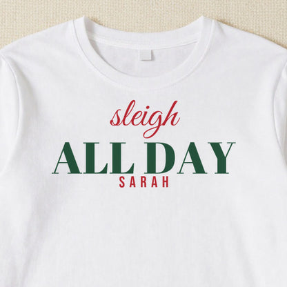 Sleigh All Day personalised print close-up
