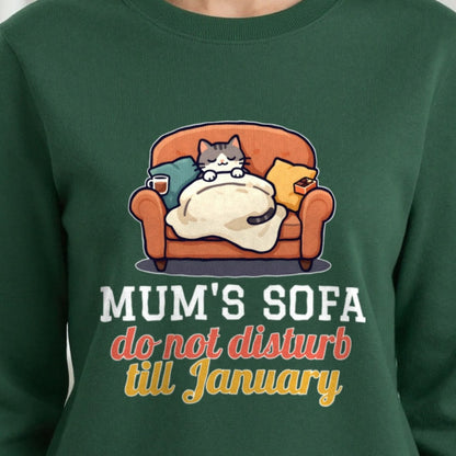 Personalised Sofa Do Not Disturb Christmas Jumper & T-Shirt print close-up, our photo