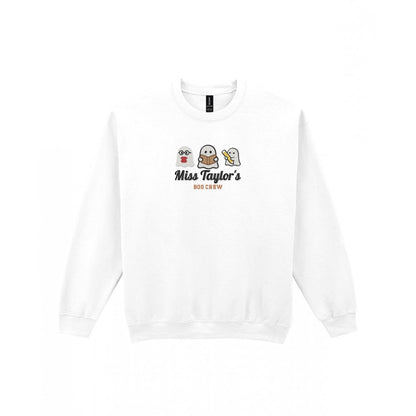 Personalised Teacher Halloween Embroidered Sweatshirt in White