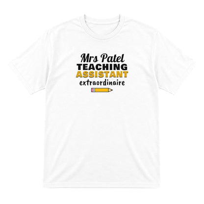 Personalised Teaching Assistant T-Shirt & Sweatshirt laid flat