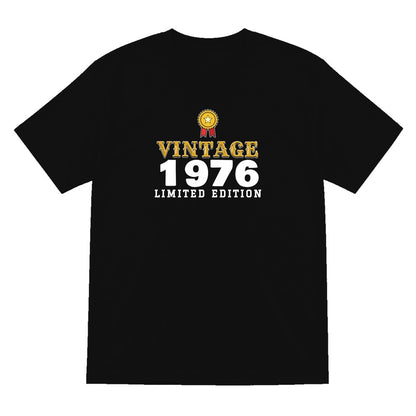 Personalised Vintage Year Limited Edition T-Shirt laid flat