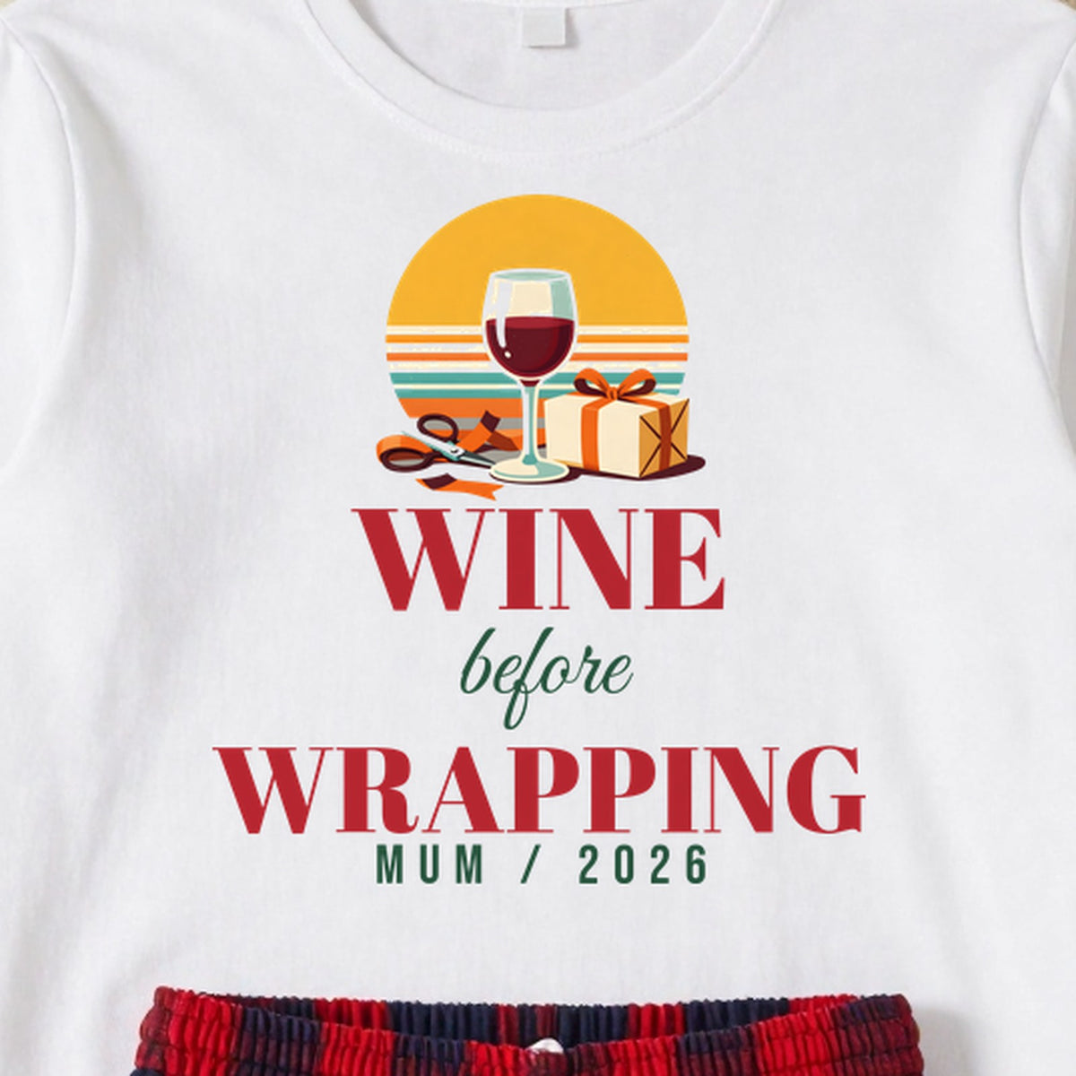 Wine Before Wrapping personalised print close-up