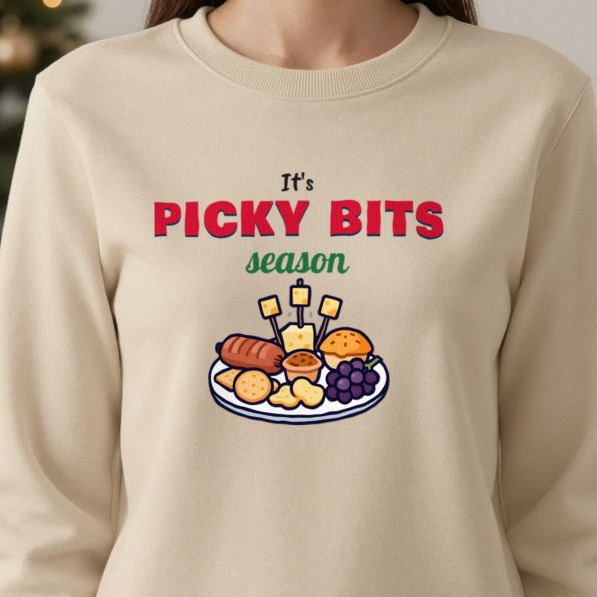 It's Picky Bits Season Christmas Jumper & T-Shirt close-up