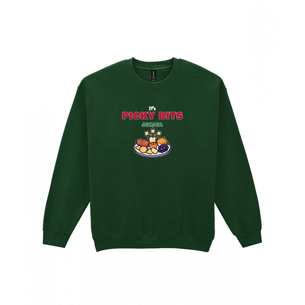 It's Picky Bits Season Christmas Jumper & T-Shirt Sweatshirt in Forest Green