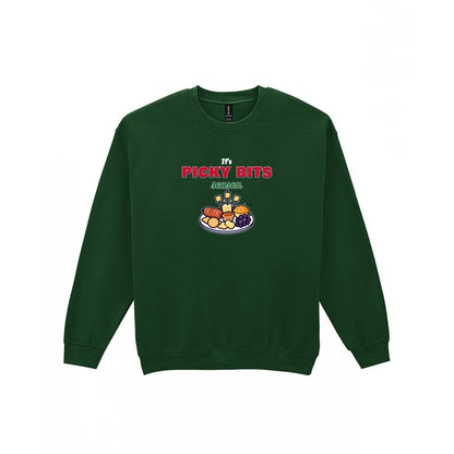 It's Picky Bits Season Christmas Jumper & T-Shirt Sweatshirt in Forest Green