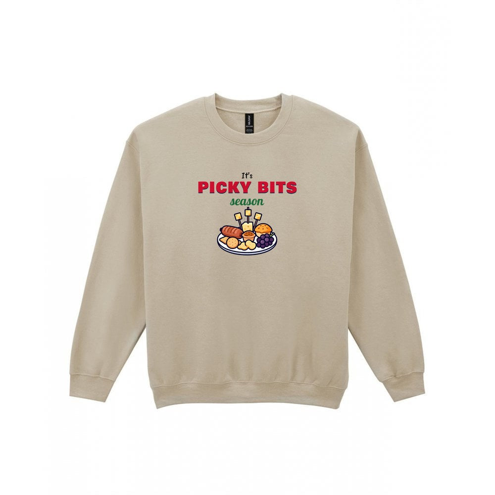 It's Picky Bits Season Christmas Jumper & T-Shirt Sweatshirt in Sand