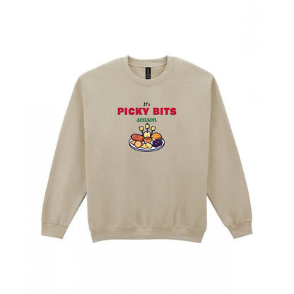 It's Picky Bits Season Christmas Jumper & T-Shirt Sweatshirt in Sand
