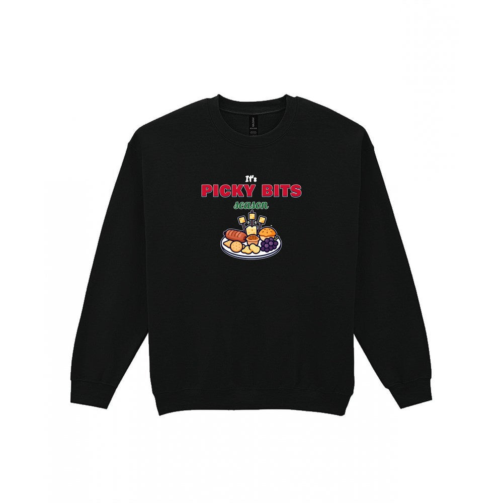 It's Picky Bits Season Christmas Jumper & T-Shirt Sweatshirt in Black