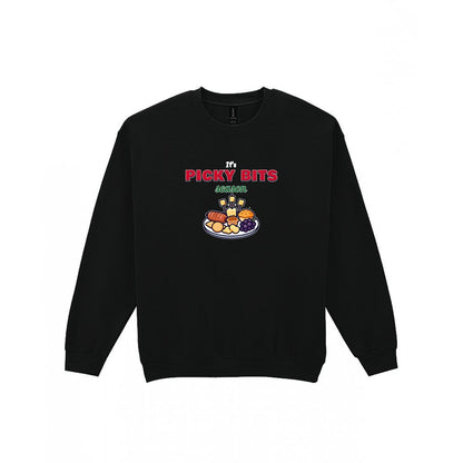 It's Picky Bits Season Christmas Jumper & T-Shirt Sweatshirt in Black