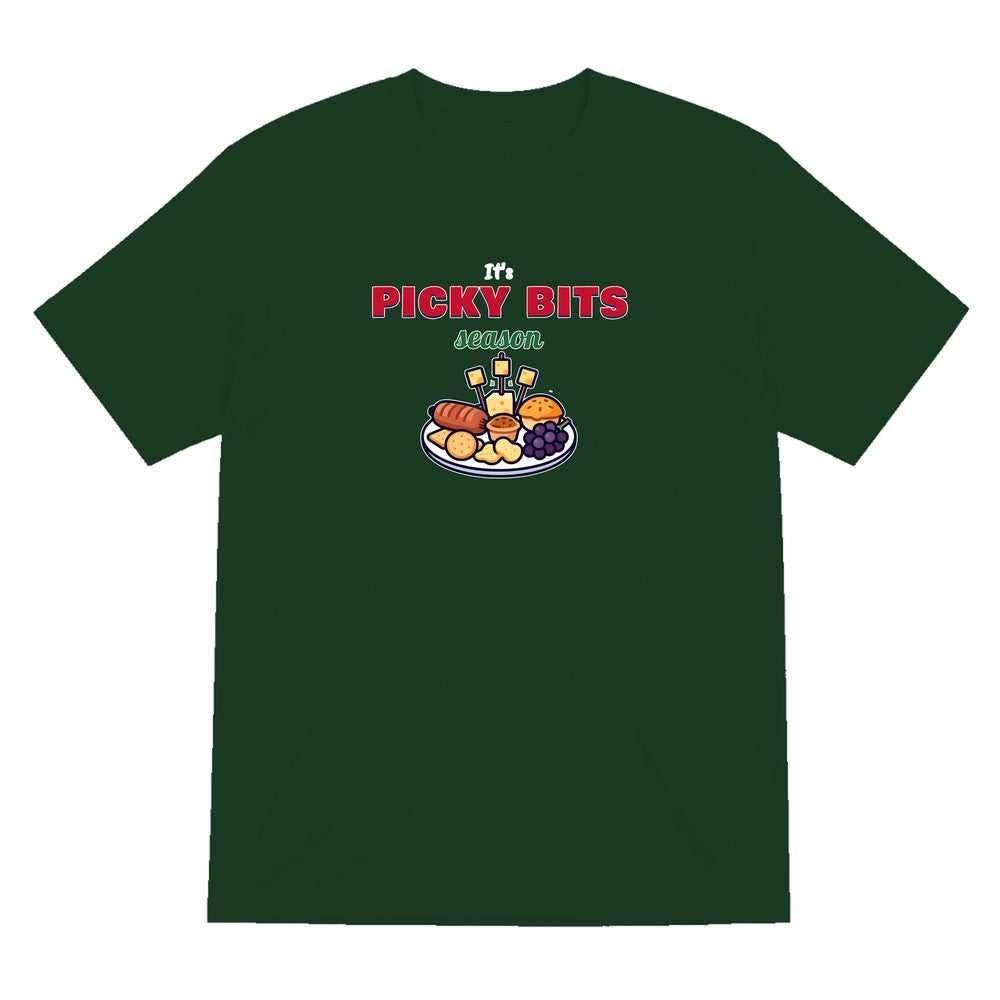 It's Picky Bits Season Christmas Jumper & T-Shirt T-Shirt in Forest Green