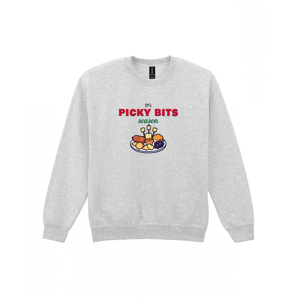 It's Picky Bits Season Christmas Jumper & T-Shirt Sweatshirt in Sport Grey