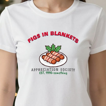 Pigs in Blankets Appreciation Society Christmas Jumper & T-Shirt in another colour