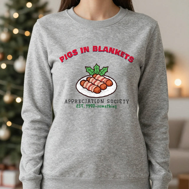 Pigs in Blankets Appreciation Society Christmas Jumper & T-Shirt | Funny Christmas Dinner