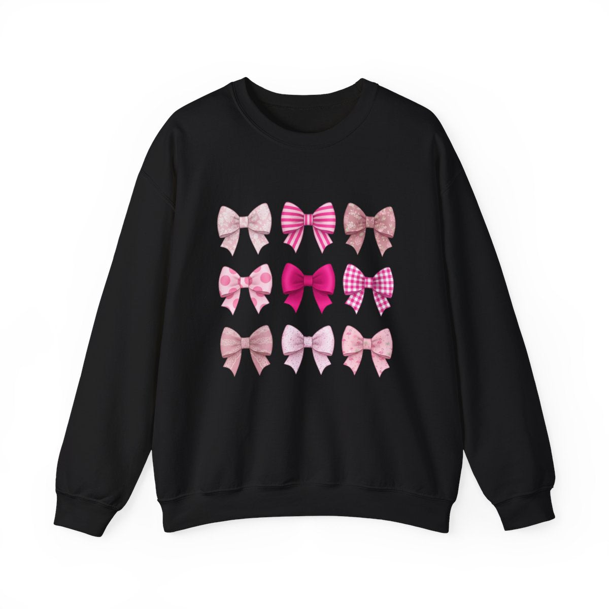 light pink sweatshirt with pink bow collage coquette design for her