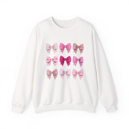 navy sweatshirt with pink bow collage coquette design