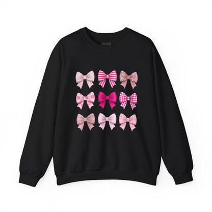 pink bow collage sweatshirt black sweatshirt coquette gift idea