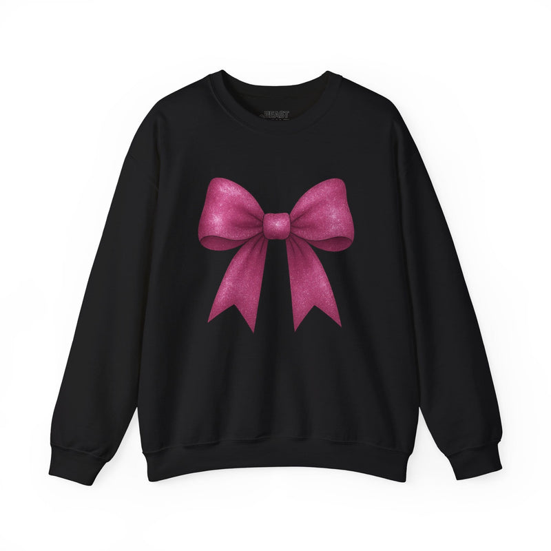 Pink Glitter Bow Sweatshirt
