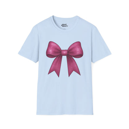Pink Glitter Bow T-Shirt t-shirt product image 4 from Beast and Beauty