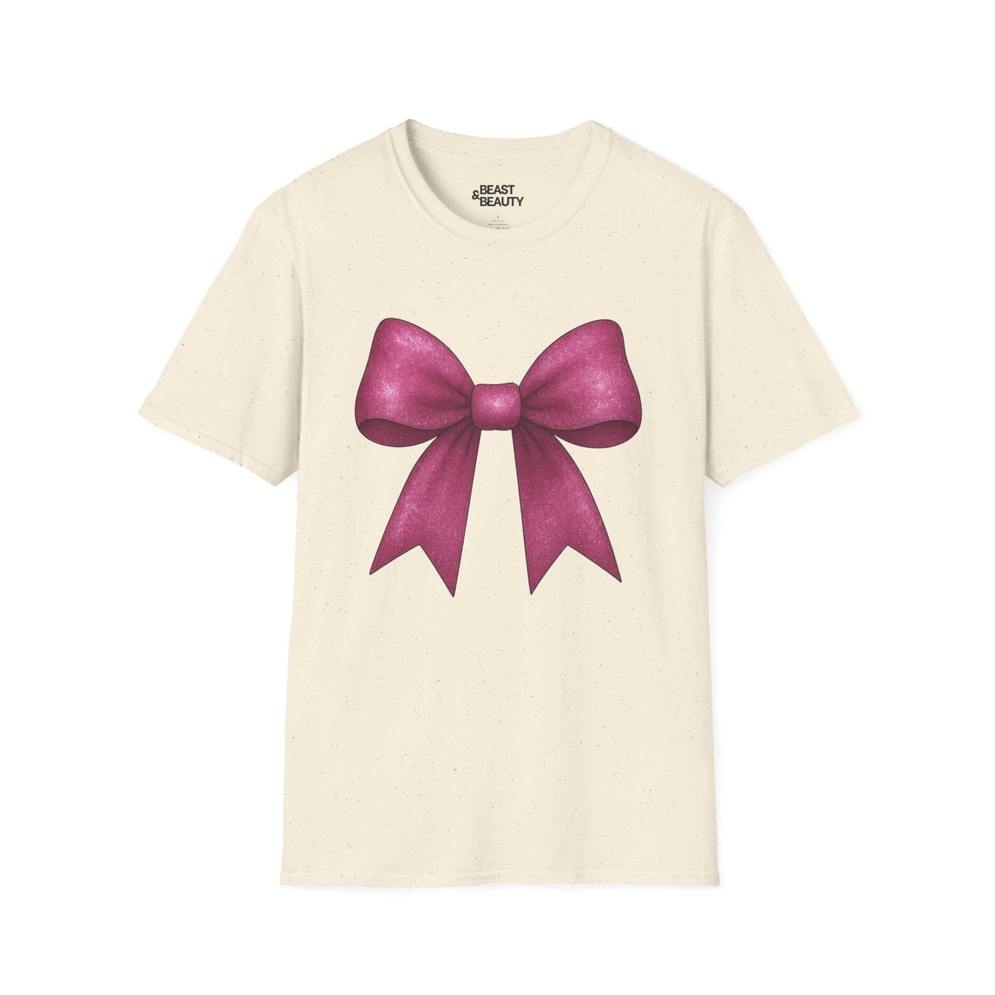 Pink Glitter Bow T-Shirt t-shirt product image 3 from Beast and Beauty