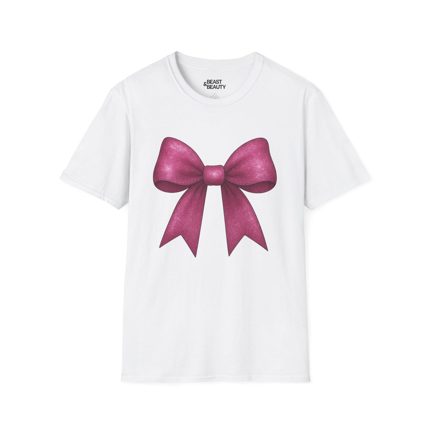 Pink Glitter Bow T-Shirt t-shirt product image 2 from Beast and Beauty