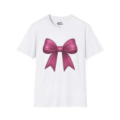 Pink Glitter Bow T-Shirt t-shirt product image 2 from Beast and Beauty