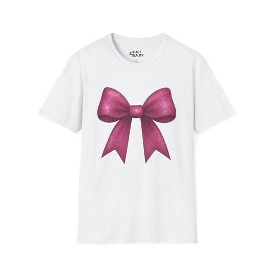 Pink Glitter Bow T-Shirt t-shirt product image 2 from Beast and Beauty