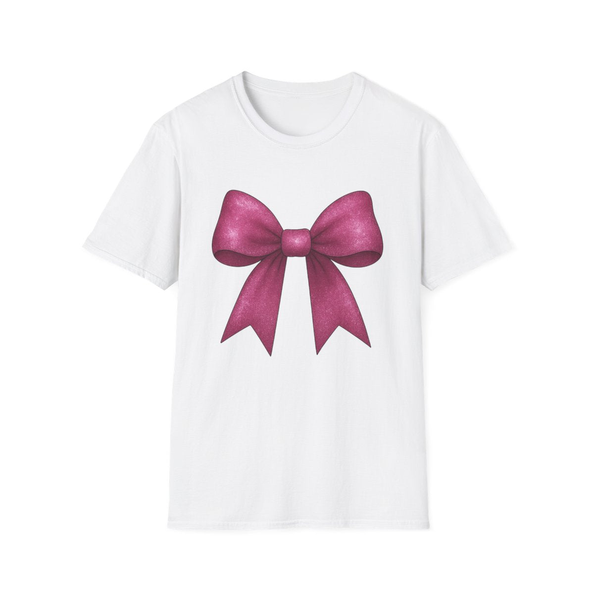 Pink Glitter Bow T-Shirt - funny t-shirt by Cheeky Business
