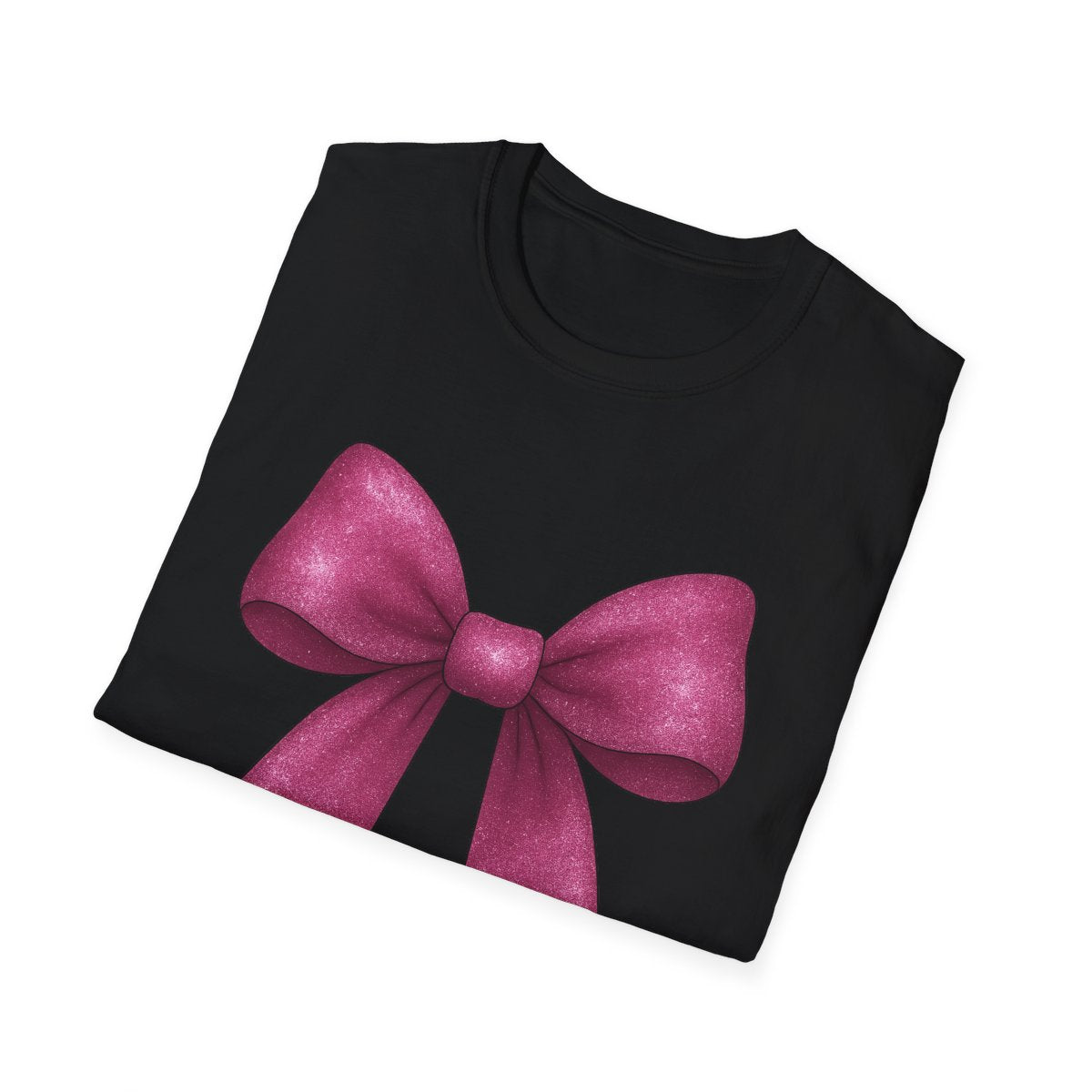 Pink Glitter Bow T-Shirt - funny t-shirt by Cheeky Business