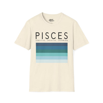 pisces zodiac graphic t-shirt t-shirt alternate colour product image