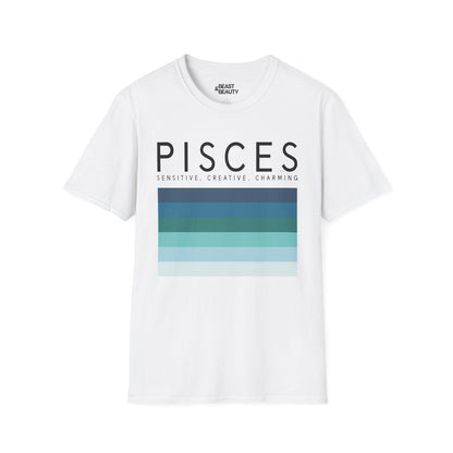 pisces zodiac graphic t-shirt t-shirt front product image