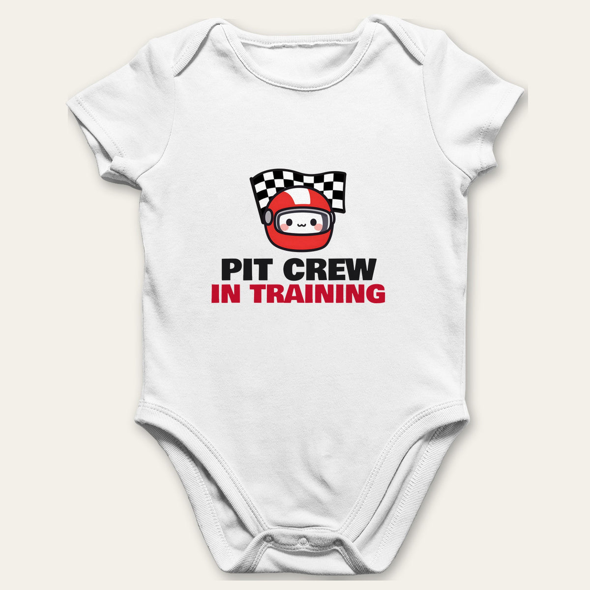 Pit Crew Chief & Pit Crew In Training matching set baby grow
