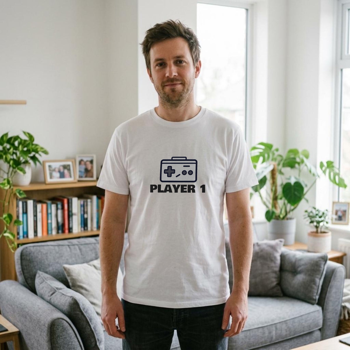 Player 1 & Player 2 grown-up t-shirt