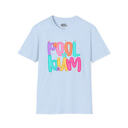 pool bum t-shirt light blue t-shirt gift gift idea