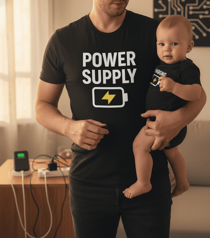 Power Supply & Charging Matching T-Shirt Gift Set matching outfit set product image 4 from Beast and Beauty