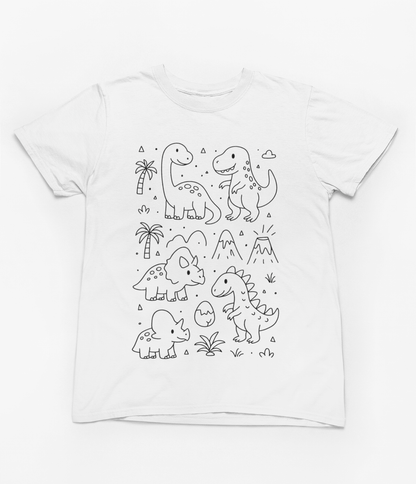 prehistoric pals colour-in dinosaur t-shirt t-shirt second colour product image