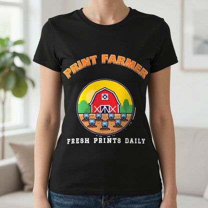 Print Farmer Funny 3D Printing T-Shirt & Sweatshirt worn, lifestyle photo