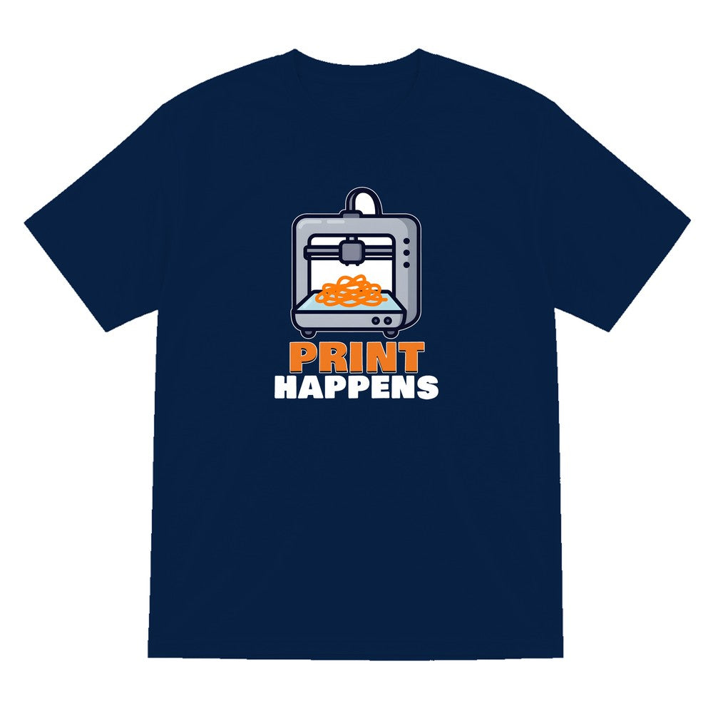 Print Happens Funny 3D Printing T-Shirt & Sweatshirt T-Shirt in Navy