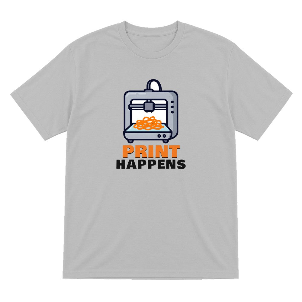 Print Happens Funny 3D Printing T-Shirt & Sweatshirt T-Shirt in Sport Grey