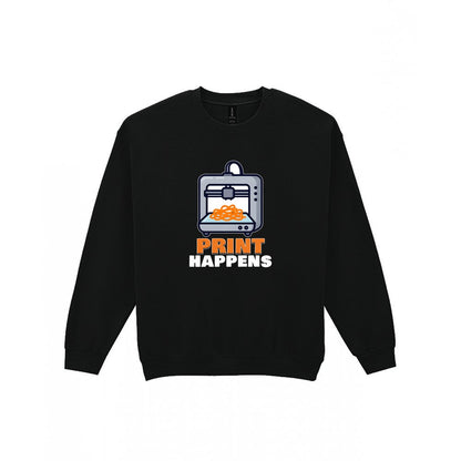 Print Happens Funny 3D Printing T-Shirt & Sweatshirt Sweatshirt in Black