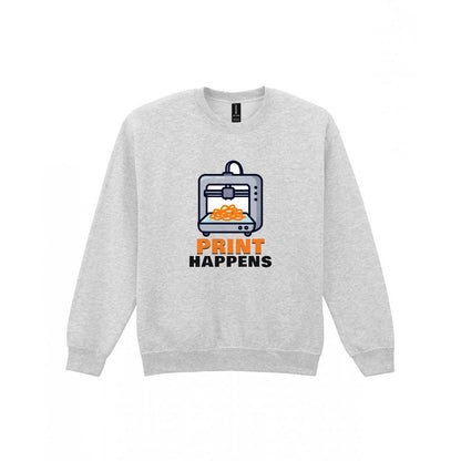 Print Happens Funny 3D Printing T-Shirt & Sweatshirt Sweatshirt in Sport Grey