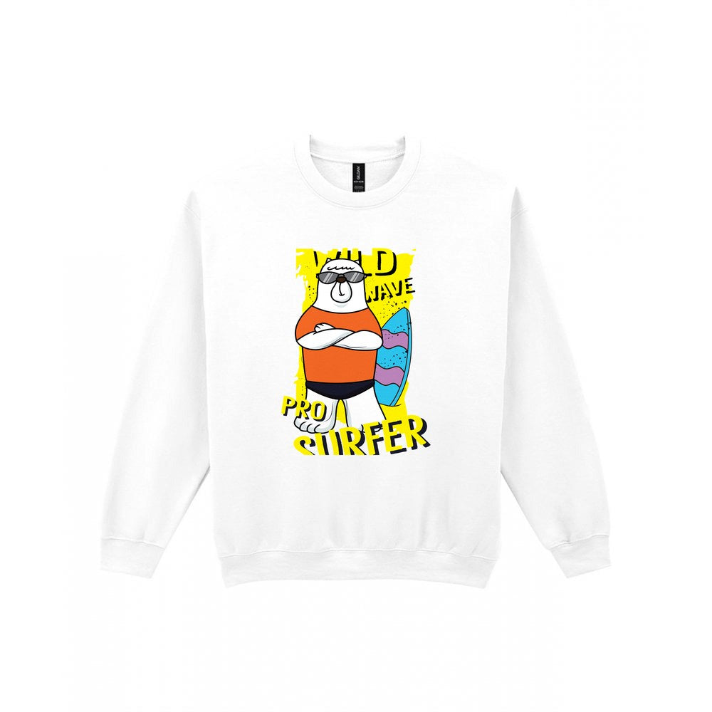 Kids Pro Surfer Bear T-Shirt & Sweatshirt Sweatshirt in White