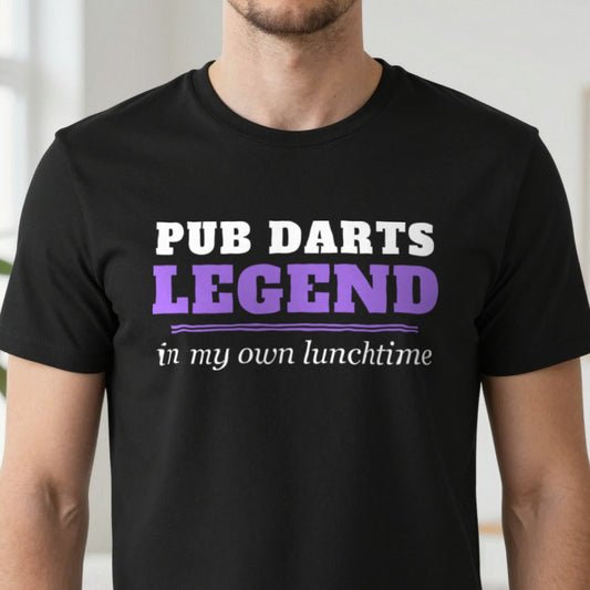 Pub Darts Legend In My Own Lunchtime Funny Darts T-Shirt & Sweatshirt close-up